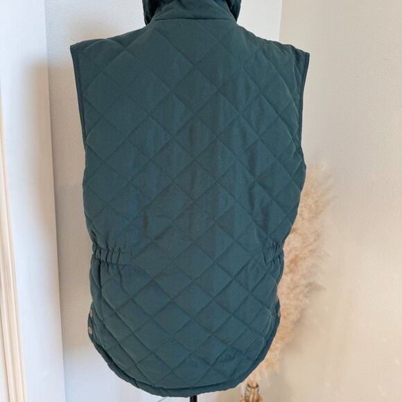 Riding Sport Women's Equestrian Wear Hunter Green Quilted Puffer Vest XL - Picture 3 of 9